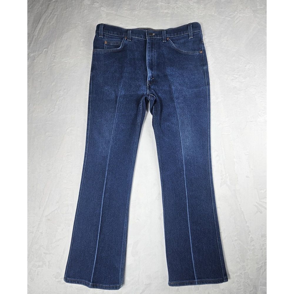 Vintage‎ Levis 517 Orange Tab Blue Denim Jeans 38x31 Boot Cut Cowboy USA 80s